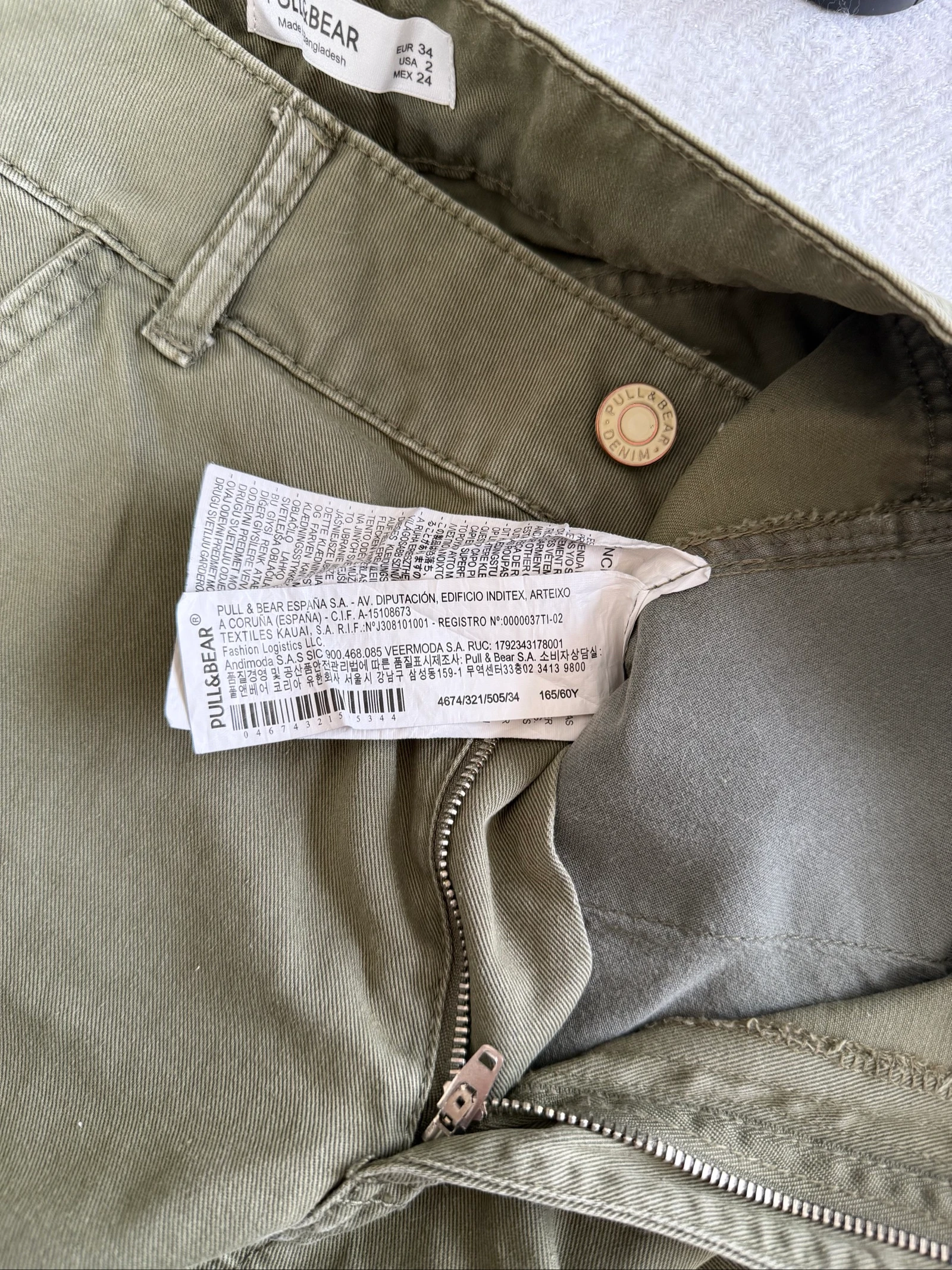 Jeans cáqui corte reto e largo Pull&Bear tamanho 34 – photo 7